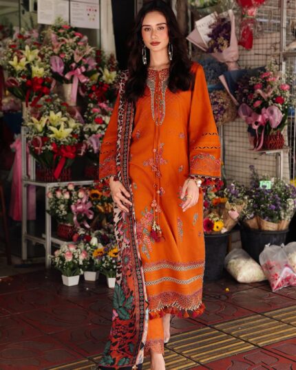 Charizma Posheema Peach Leather – Vol.1 (Unstitched 2025)