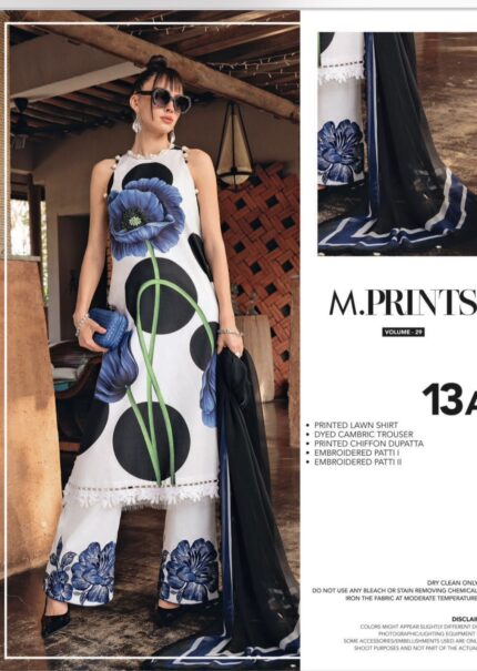 Mint Blossom Elegance – 3 Piece Lawn Suit