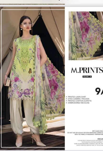 Mint Blossom Elegance – 3 Piece Lawn Suit