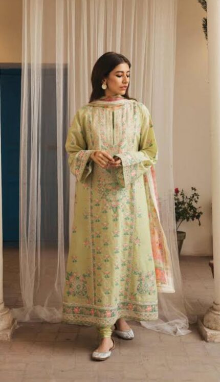 Zara Shahjahan 3-Piece Embroidered Lawn Suit