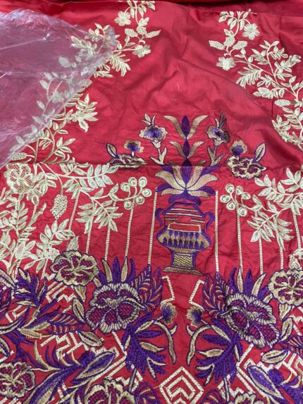 Ittehad Embroidered Shirt – Cotton Satin Fabric