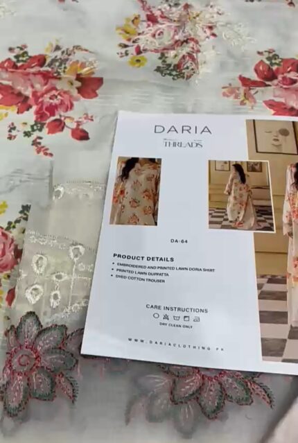 Nureh by Daria Embroidered Lawn 3 Piece